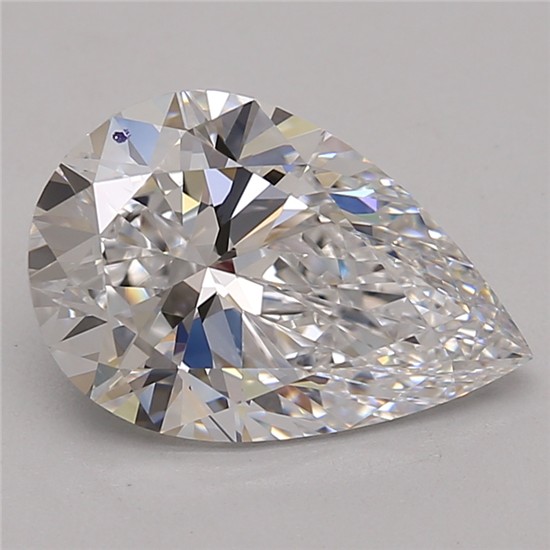 2.54ct Pear D IF Lab-Grown Diamond