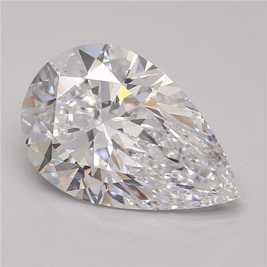 3.83ct Pear D IF Lab-Grown Diamond