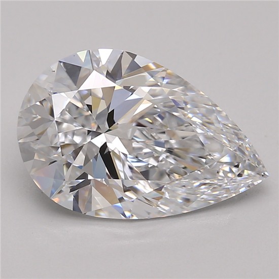 3.41ct Pear D IF Lab-Grown Diamond
