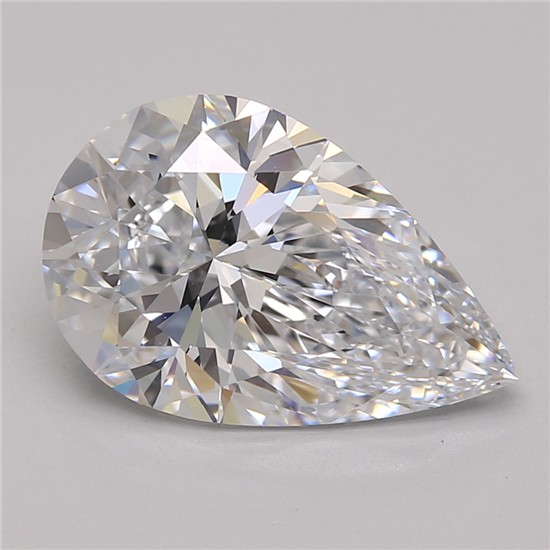 4.32ct Pear D IF Lab-Grown Diamond