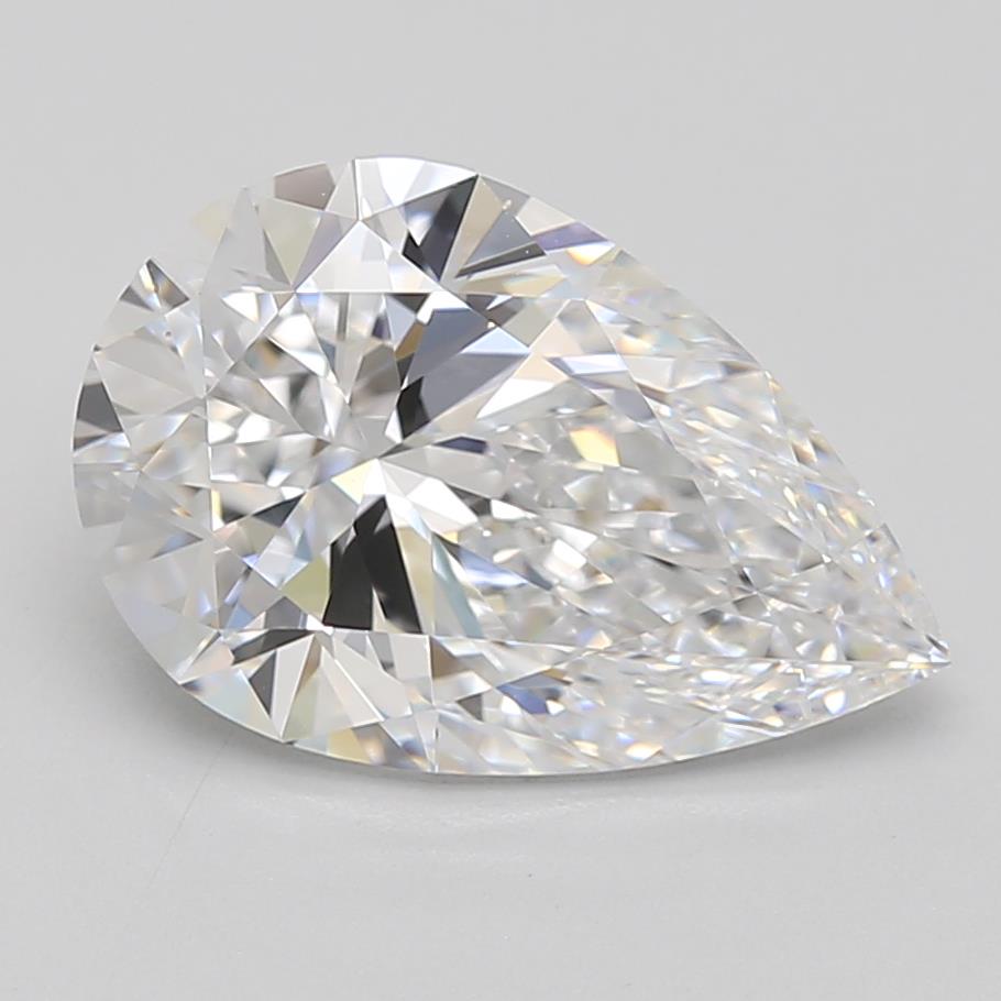 3.14ct Pear D IF Lab-Grown Diamond