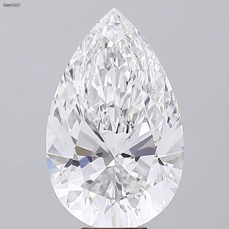10.44 Carat PEAR Shape E Colour VS1 Clarity  Cut - White Lab Diamond - 58979