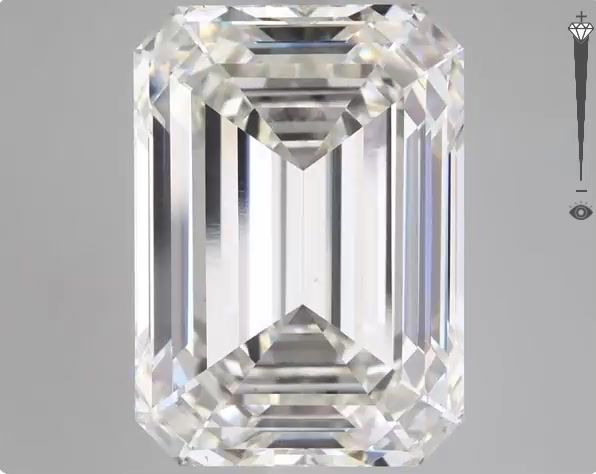 11.10 Carat EMERALD Shape G Colour VS1 Clarity  Cut - White Lab Diamond - 49942