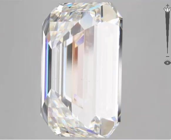 11.28 Carat EMERALD Shape G Colour VS1 Clarity  Cut - White Lab Diamond - 49953