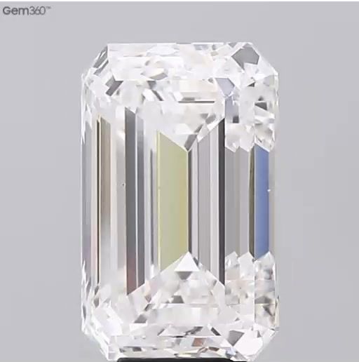 10.50 Carat EMERALD Shape G Colour VS1 Clarity  Cut - White Lab Diamond - 84820