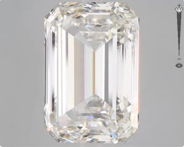 13.01 Carat EMERALD Shape H Colour VS1 Clarity  Cut - White Lab Diamond - 49992
