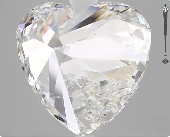 10.70 Carat HEART Shape F Colour VS2 Clarity  Cut - White Lab Diamond - 49724