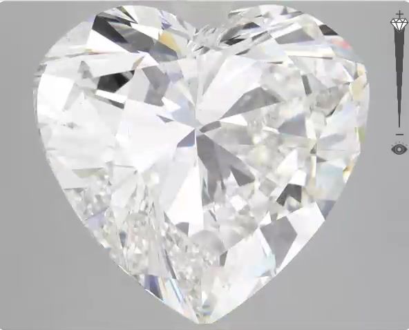 10.24 Carat HEART Shape G Colour VS1 Clarity  Cut - White Lab Diamond - 119557