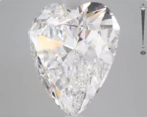 10.04 Carat HEART Shape F Colour VS1 Clarity  Cut - White Lab Diamond - 306980