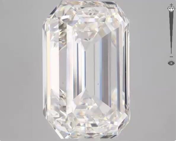 10.01 Carat EMERALD Shape G Colour VS1 Clarity  Cut - White Lab Diamond - 49744