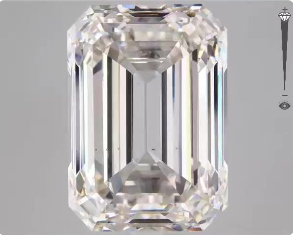 15.04 Carat EMERALD Shape H Colour VS2 Clarity  Cut - White Lab Diamond - 49741