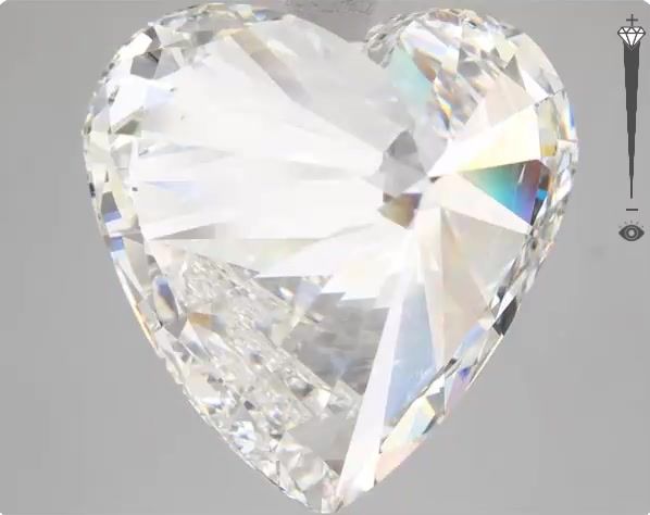 11.35 Carat HEART Shape G Colour VS1 Clarity  Cut - White Lab Diamond - 49728