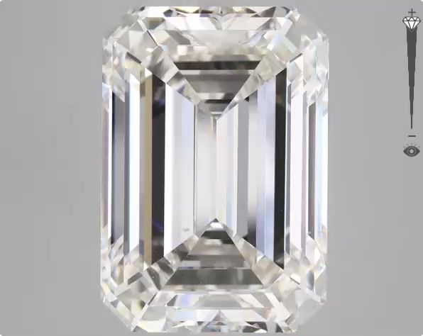 11.01 Carat EMERALD Shape H Colour VS1 Clarity  Cut - White Lab Diamond - 49904