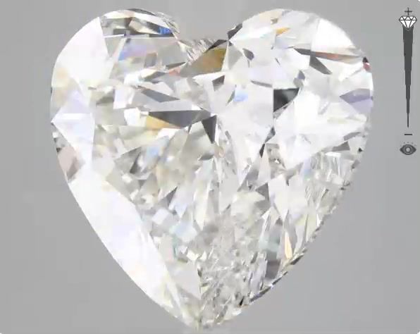 10.44 Carat HEART Shape G Colour VS1 Clarity  Cut - White Lab Diamond - 49721