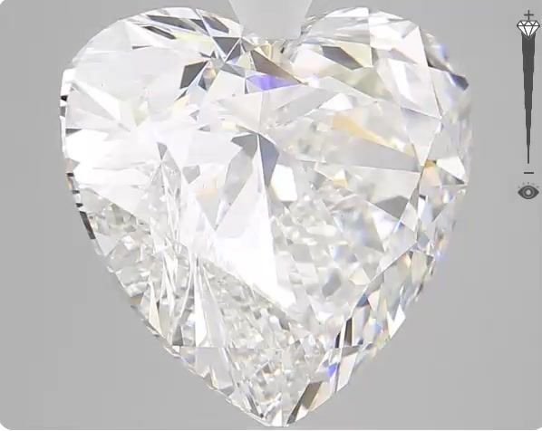 10.14 Carat HEART Shape F Colour VS1 Clarity  Cut - White Lab Diamond - 306978