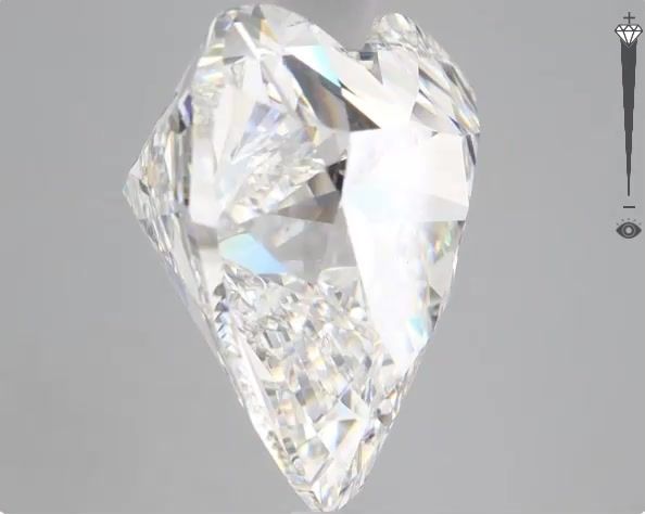 11.51 Carat HEART Shape G Colour VS1 Clarity  Cut - White Lab Diamond - 49729