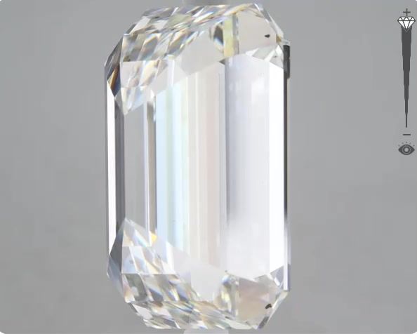 10.57 Carat EMERALD Shape G Colour VS2 Clarity  Cut - White Lab Diamond - 49897