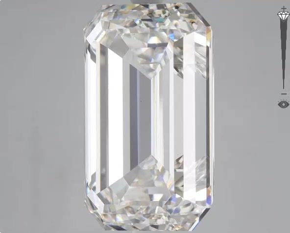 11.05 Carat EMERALD Shape G Colour VS1 Clarity  Cut - White Lab Diamond - 50069