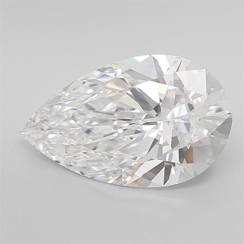 3.08ct Pear D IF Lab-Grown Diamond