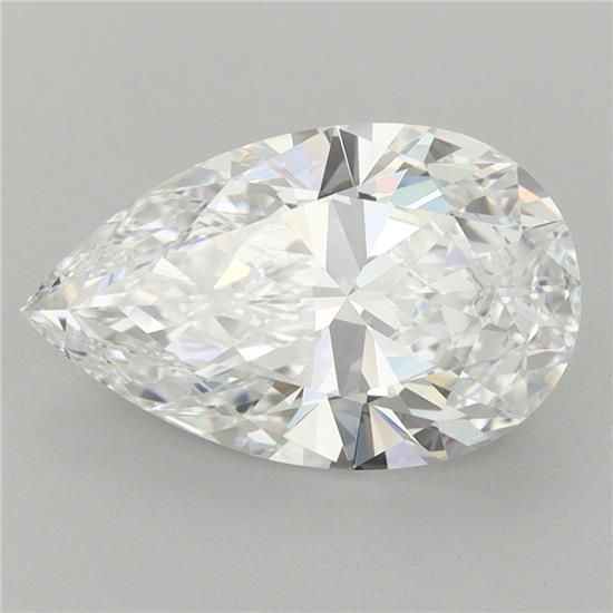 3.08ct Pear D IF Lab-Grown Diamond