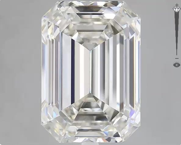 10.58 Carat EMERALD Shape G Colour VS1 Clarity  Cut - White Lab Diamond - 50065