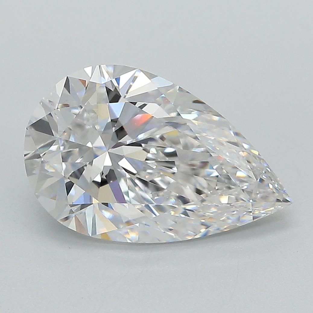 3.08ct Pear D VVS2 Lab-Grown Diamond