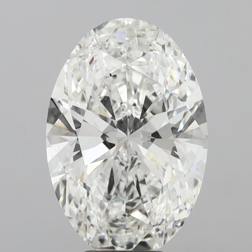 6.1ct Oval F VVS2 Lab-Grown Diamond