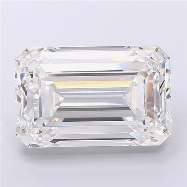 18.06 Carat EMERALD Shape F Colour VVS2 Clarity  Cut - White Lab Diamond - 2572675