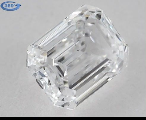 0.91ct Emerald D SI1 Natural Diamond