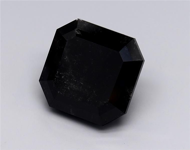 4.58ct Fancy Black Asscher Natural Diamond