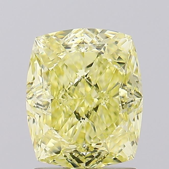 2.03ct Fancy Yellow Cushion Natural Diamond