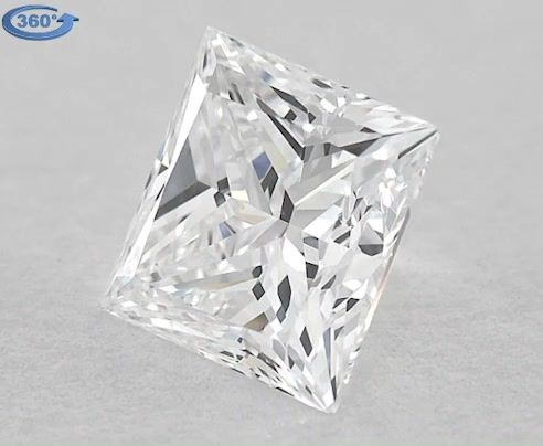 0.71ct Princess E VS2 Natural Diamond