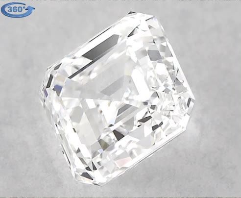 0.9ct Asscher D VS2 Natural Diamond