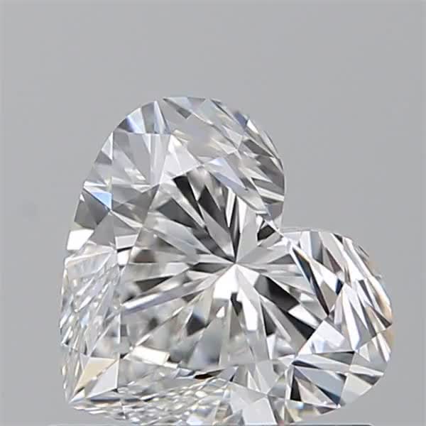 0.9ct Heart F VVS2 Natural Diamond