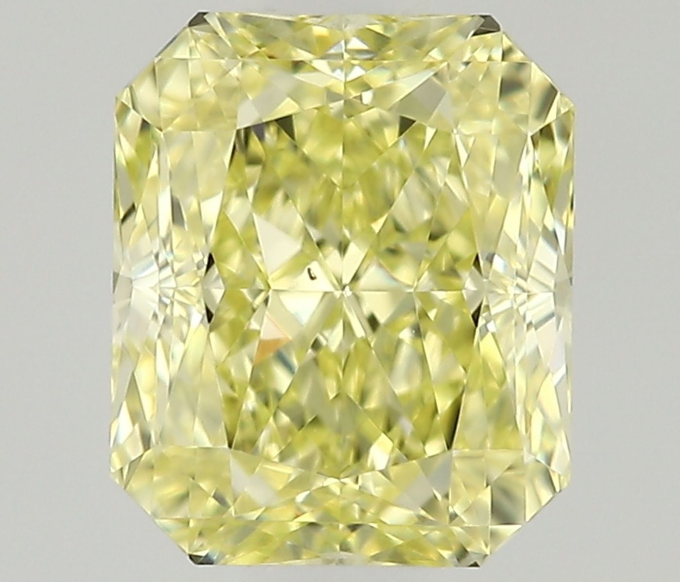 0.58ct Fancy Natural-even Yellow Radiant Natural Diamond