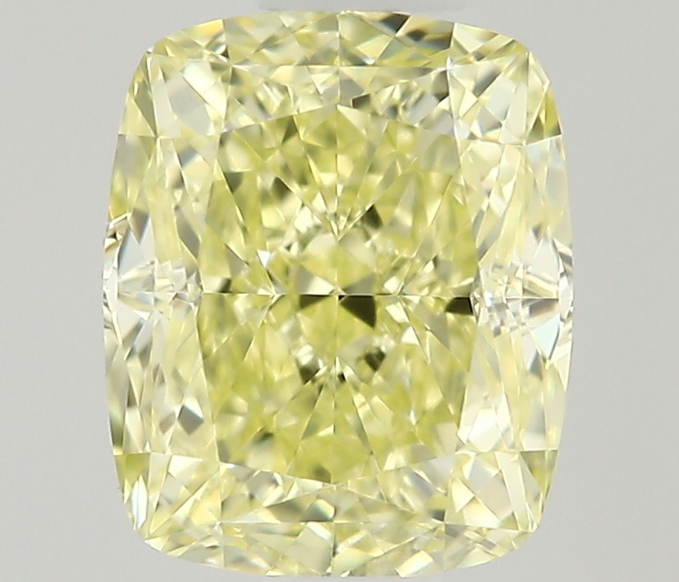 0.51ct Fancy Natural-even Yellow Cushion Modified Natural Diamond