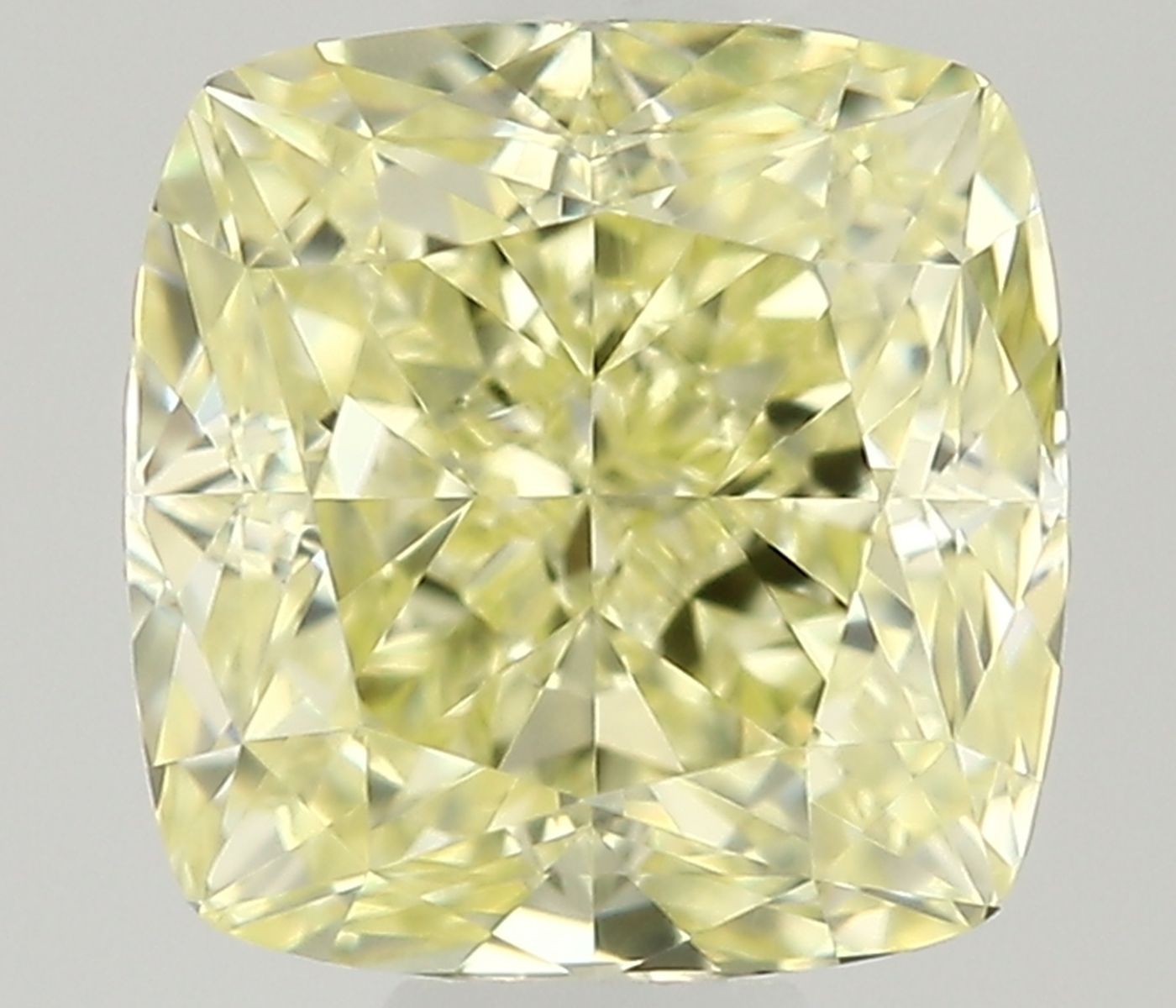 0.53ct Fancy Natural-even Yellow Cushion Modified Natural Diamond