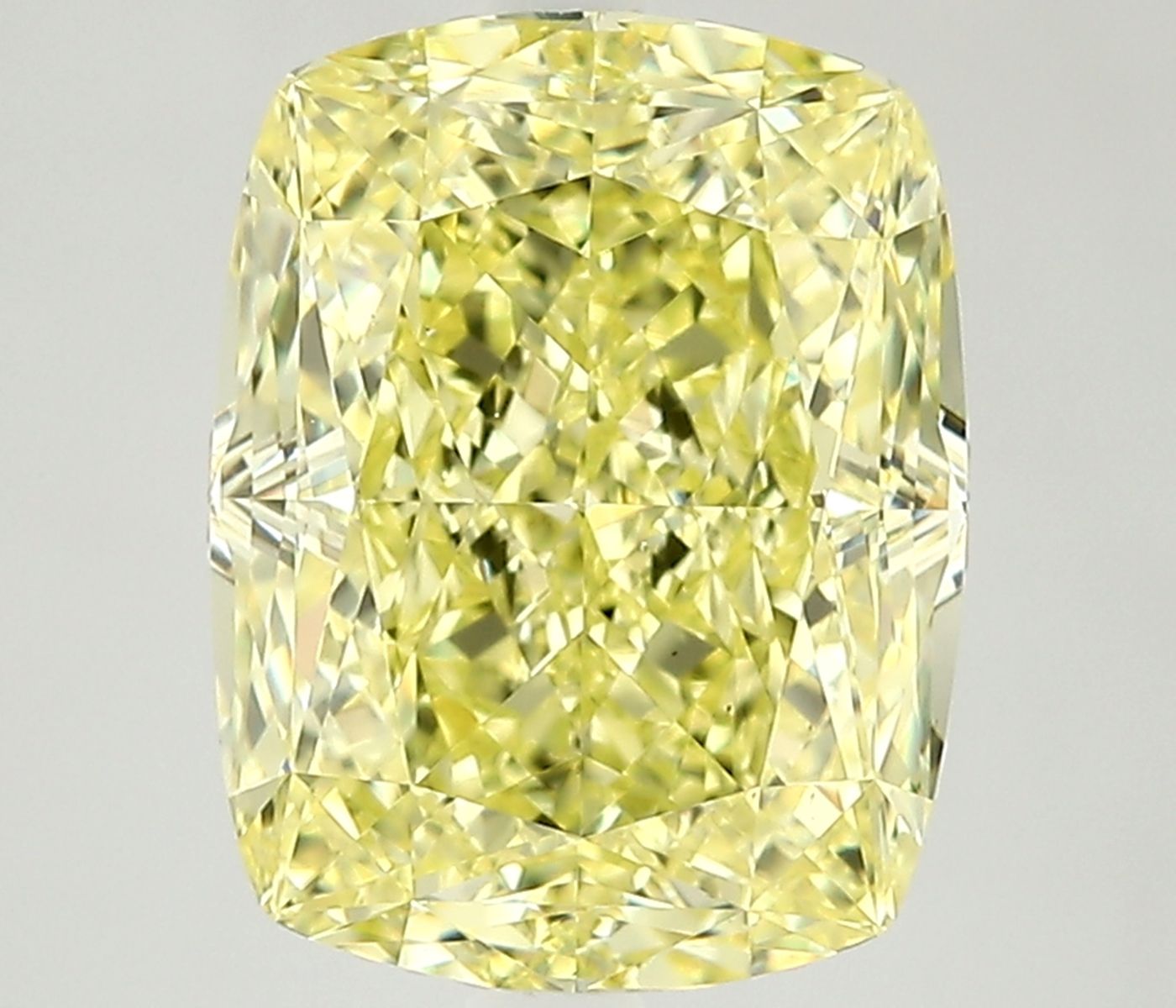 3.09ct Fancy Natural-even Yellow Cushion Modified Natural Diamond
