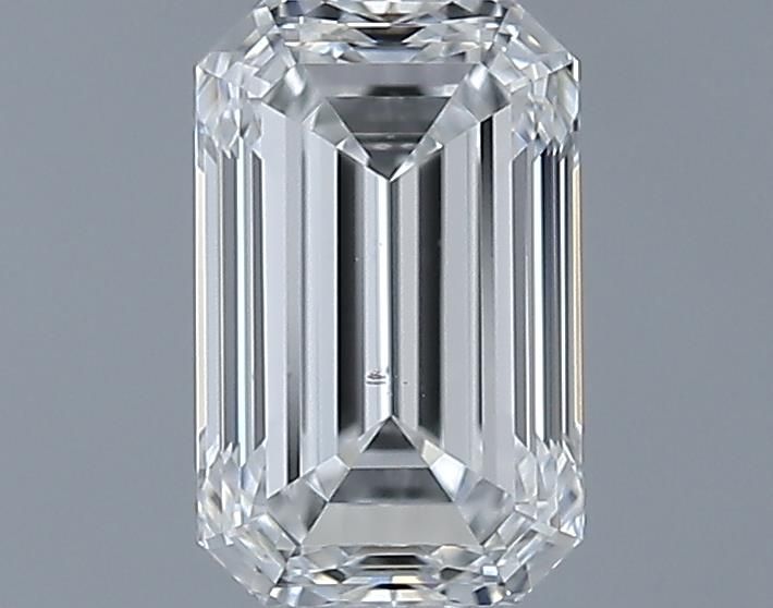 0.91ct Emerald F SI1 Natural Diamond