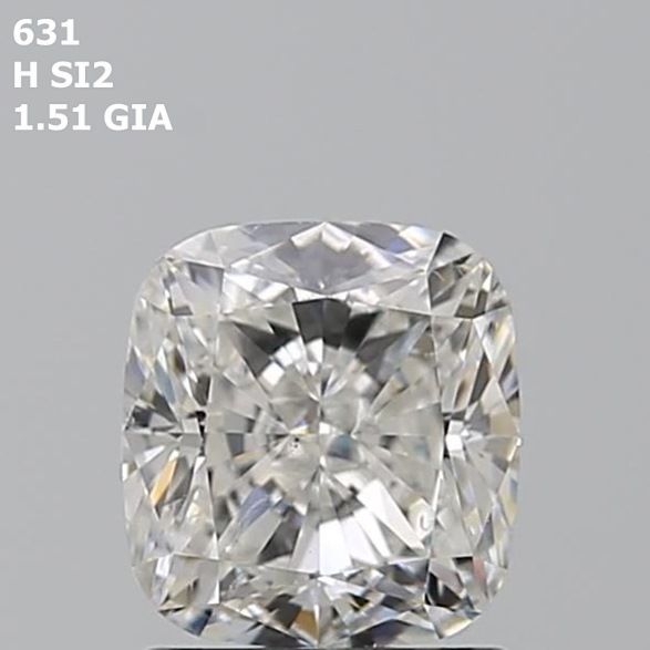 1.51ct Cushion H SI2 Natural Diamond