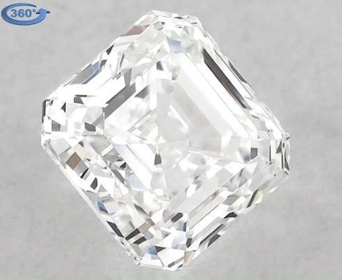 1.1ct Asscher F VS1 Natural Diamond