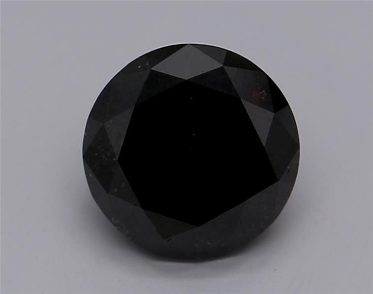 1.53ct Fancy Black Round Natural Diamond