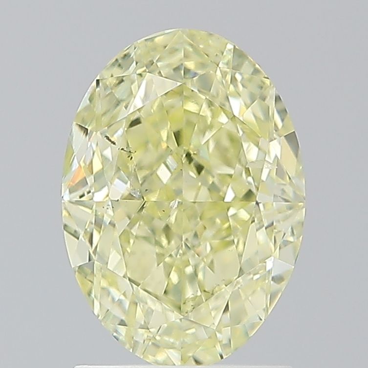 2.01ct Fancy Yellow Oval Natural Diamond