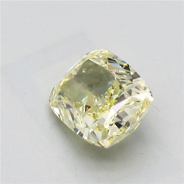 3.03ct Fancy Yellow Cushion Natural Diamond