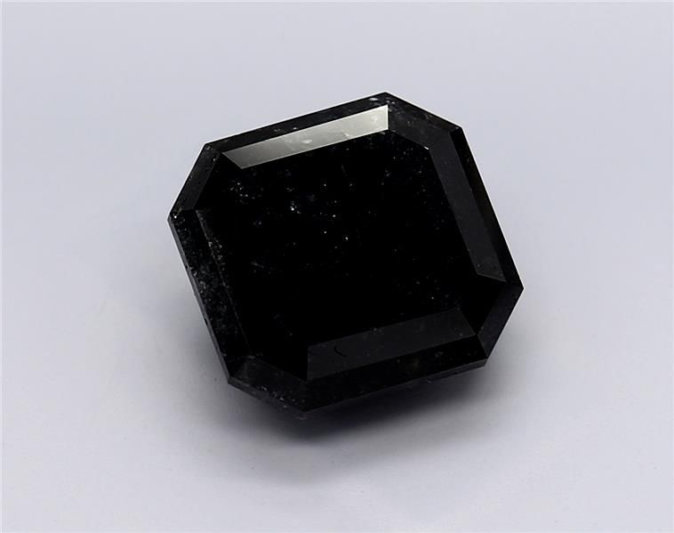 4.6ct Fancy Black Asscher Natural Diamond
