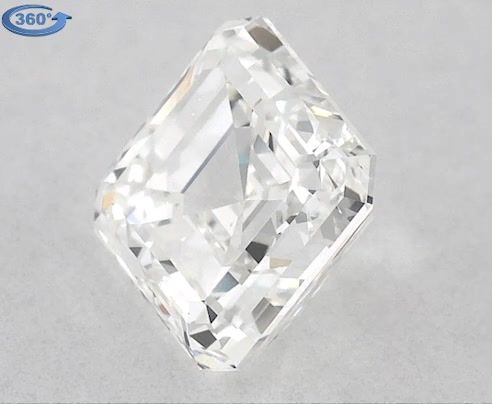 0.91ct Asscher H VS2 Natural Diamond