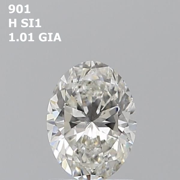 1.01ct Oval H SI1 Natural Diamond