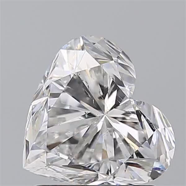 1.7ct Heart F SI2 Natural Diamond