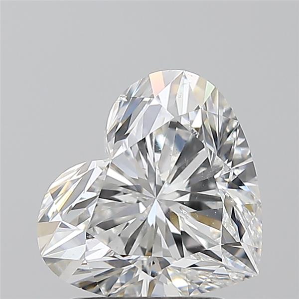 1.7ct Heart F SI2 Natural Diamond