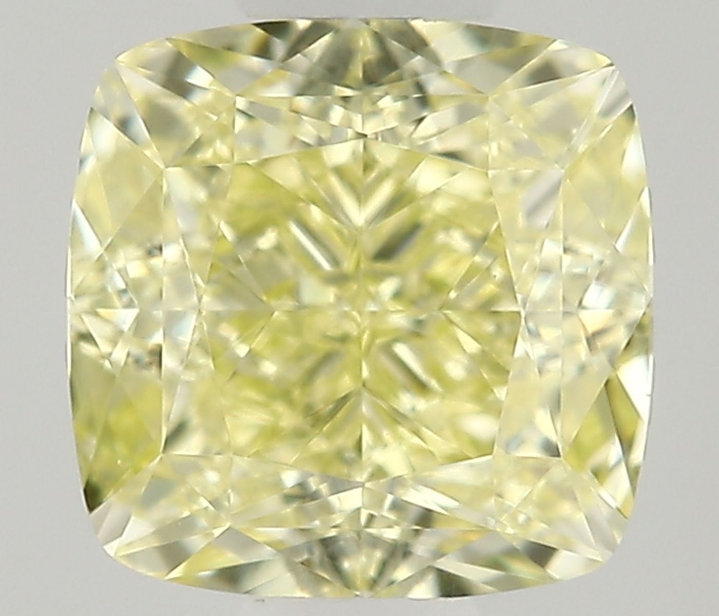 0.5ct Fancy Natural-even Yellow Cushion Modified Natural Diamond